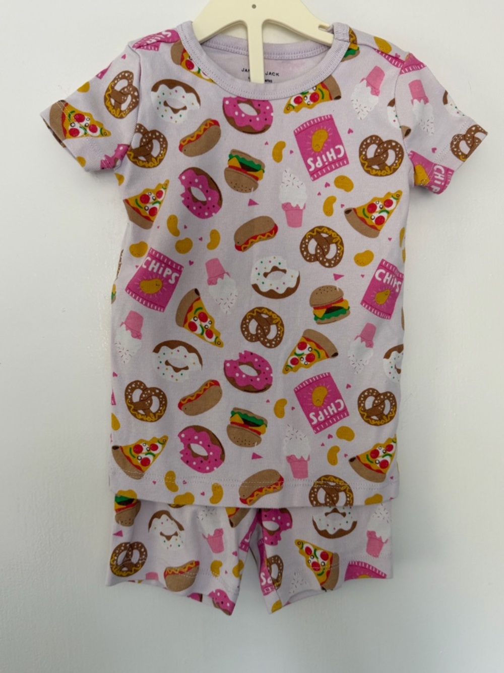 Janie and Jack Snack Print Pajama Set Girl size 18-24m